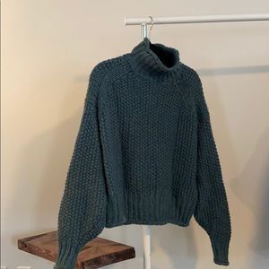 H&M Turquoise Turtleneck Sweater
